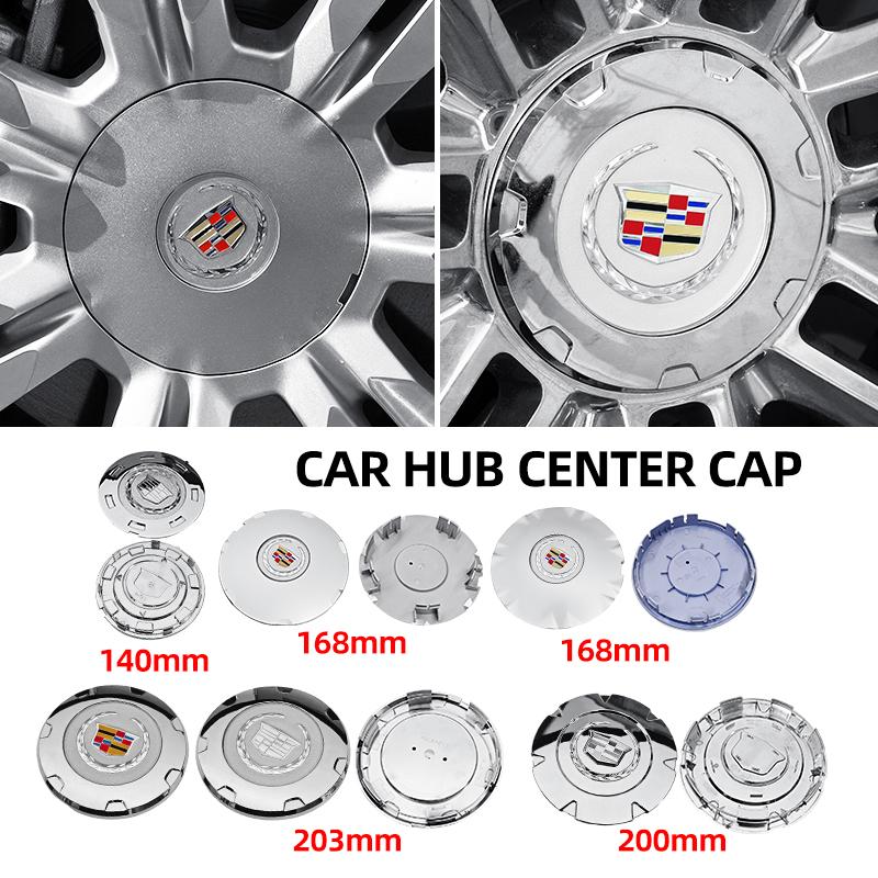 4 pièces 140mm 168mm 200mm 203mm Emblème de Moyeu de Roue de Voiture Logo de Moyeu Badge Pour Cadillac Escalade SRX ATXCTS56 XT456 9596649 Accessoires