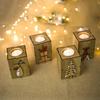 Home Wooden Tealight Candle Holder for Christmas Wedding Home Party Decoration