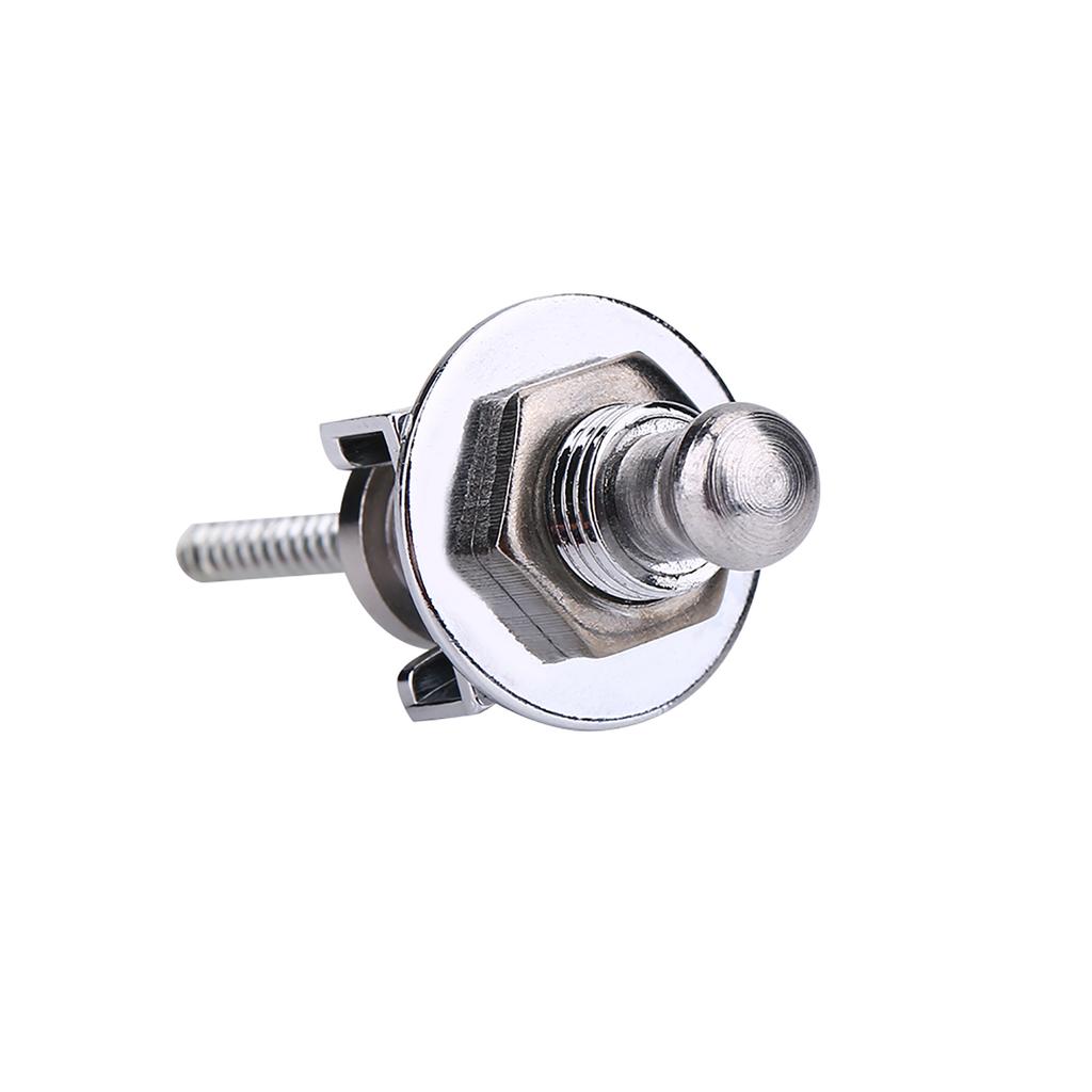 2Pcs Durable Metal Guitar Anti skid Strap Locks Replacement Part for Electric Guitar(Silver)