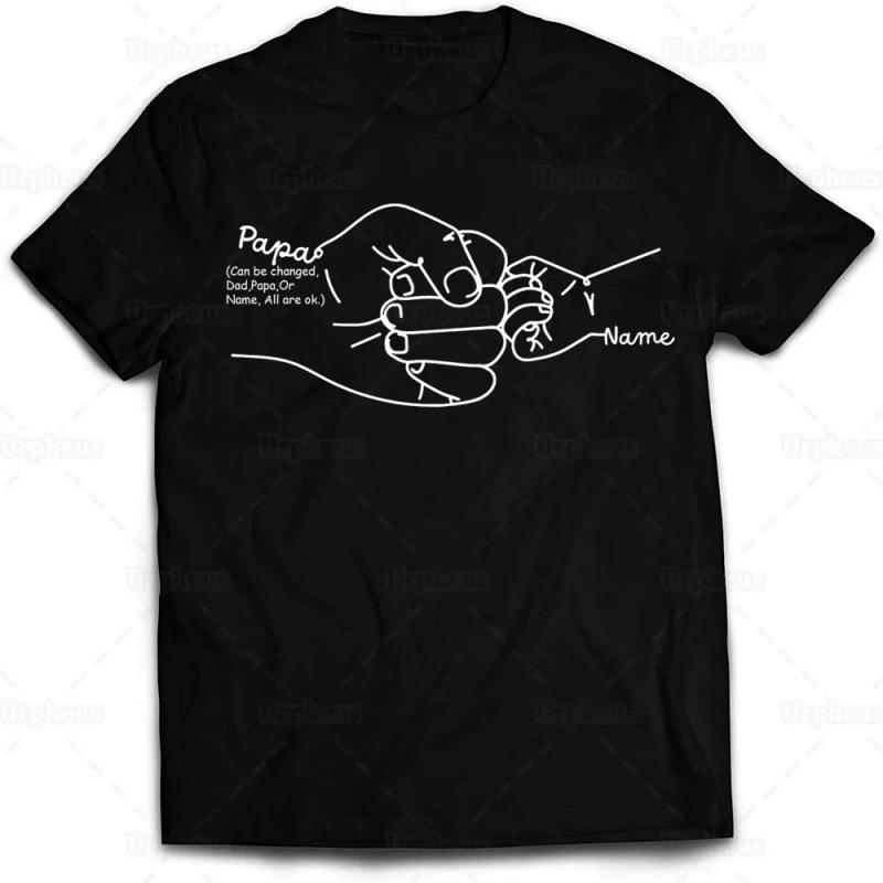 Fashion Women s T-Shirt Custom Dad Shirt Personalized Tshirt Grandpa Gr S чёрный