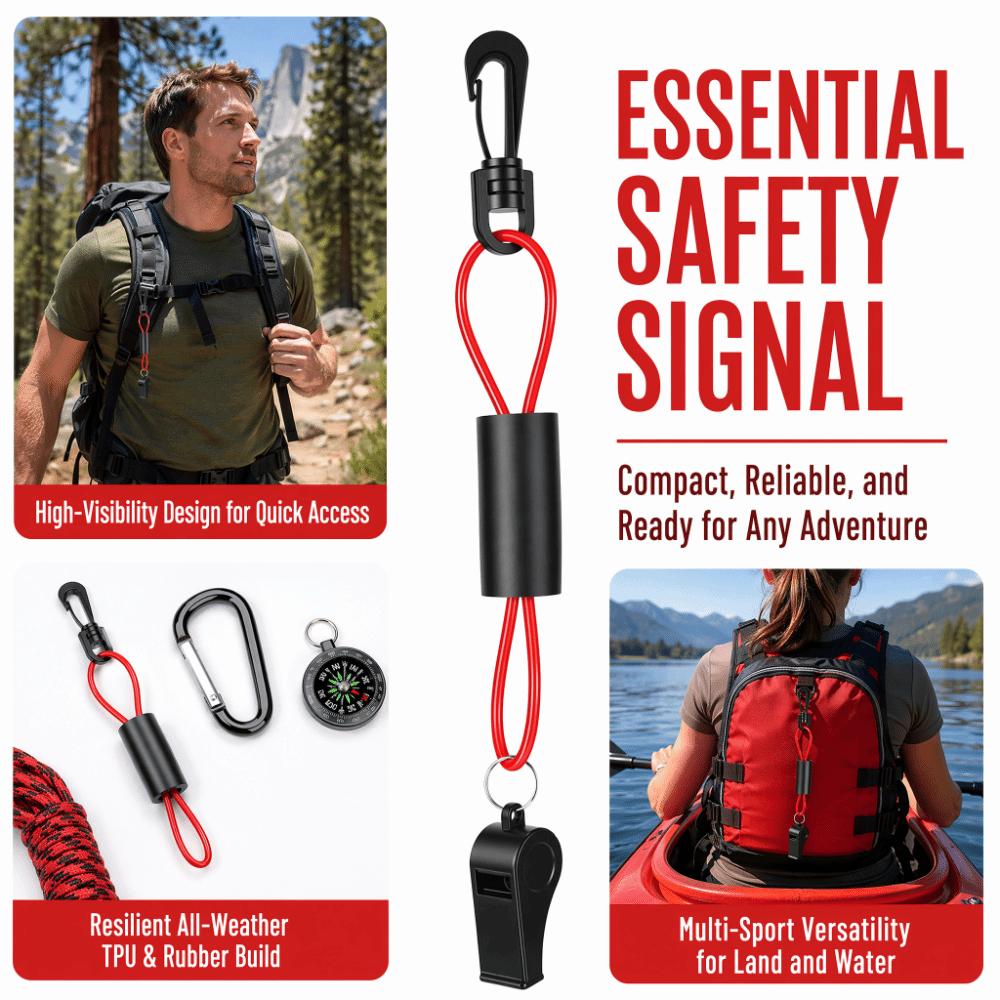 2 Pcs With Lanyard Boat Whistle Loud Blast Emergency Whistle Durable Survival Whistle  Camping