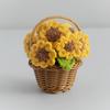 Vaso Fiori Uncinetto Carino Fatto a Mano Fiori Artificiali Creativi Fiori Lavorati a Maglia Conservati Decorazioni Ornamenti da Scrivania per Ufficio
