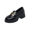 Women's 2024 Spring/Summer Platform Loafers: British-Style, Low-Top, Patent Leather Flats