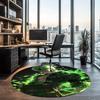 Roronoa Zoro Printed Round Rug Carpet Chair Rug Area Rug Entryway Doormats,for Office Chair Living Room Bedroom Kitchen Room.