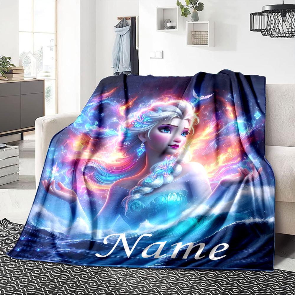 Custom Name Fantasy Portrait Name Party Blanket For Couch Bed Plush Cozy Fuzzy Blanket Super Soft Warm Blankets For Fall And Winter 091659