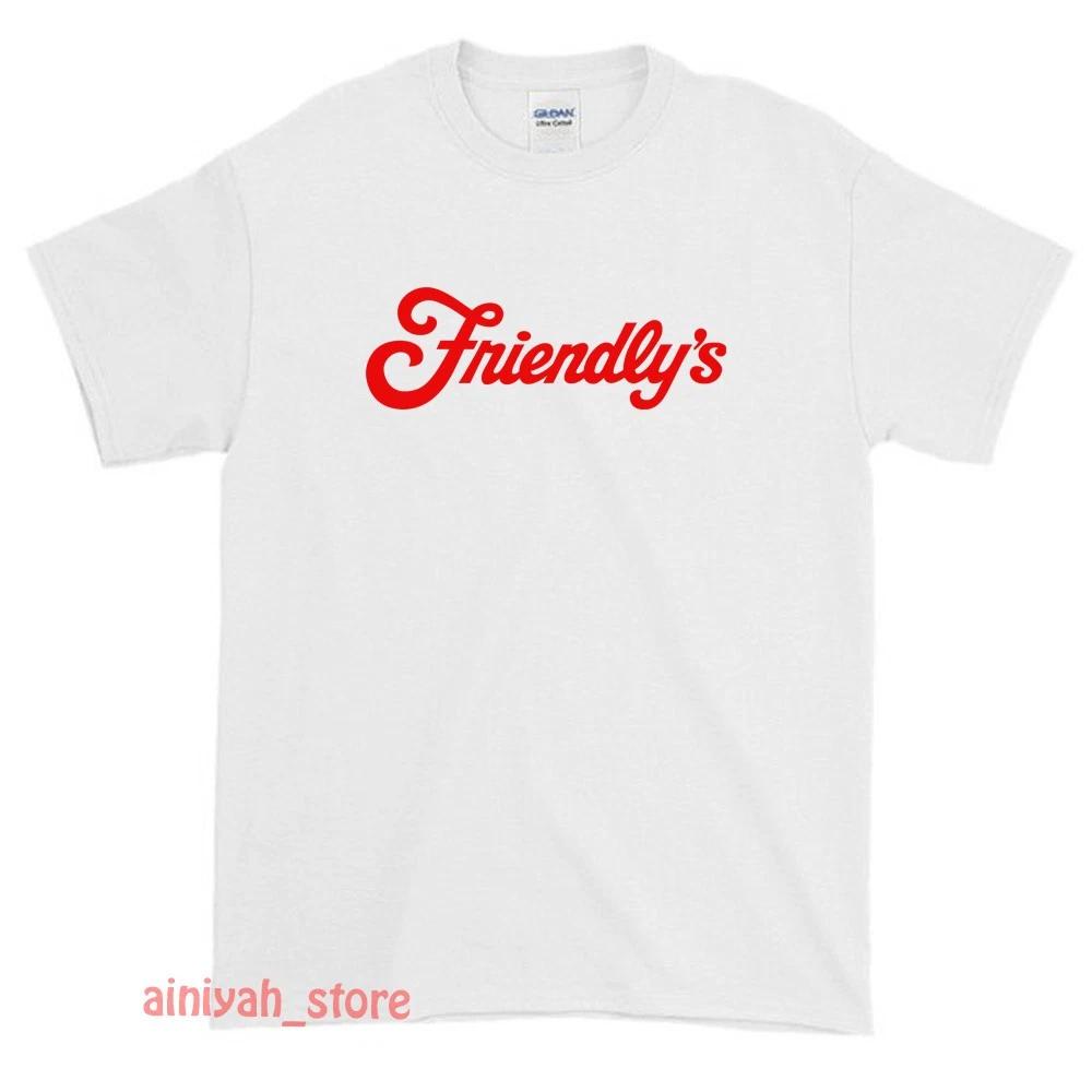 New Friendlys Ice Cream Logo Men s Funny T shirt USA Size S-XXL S