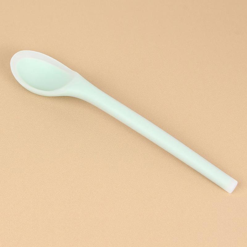 Silicone Integrated Tableware Heat Resistant Kitchen Spoons Nonstick Kitchen Mixing Flatware Kitchenware Soup Spoon Dining Bar