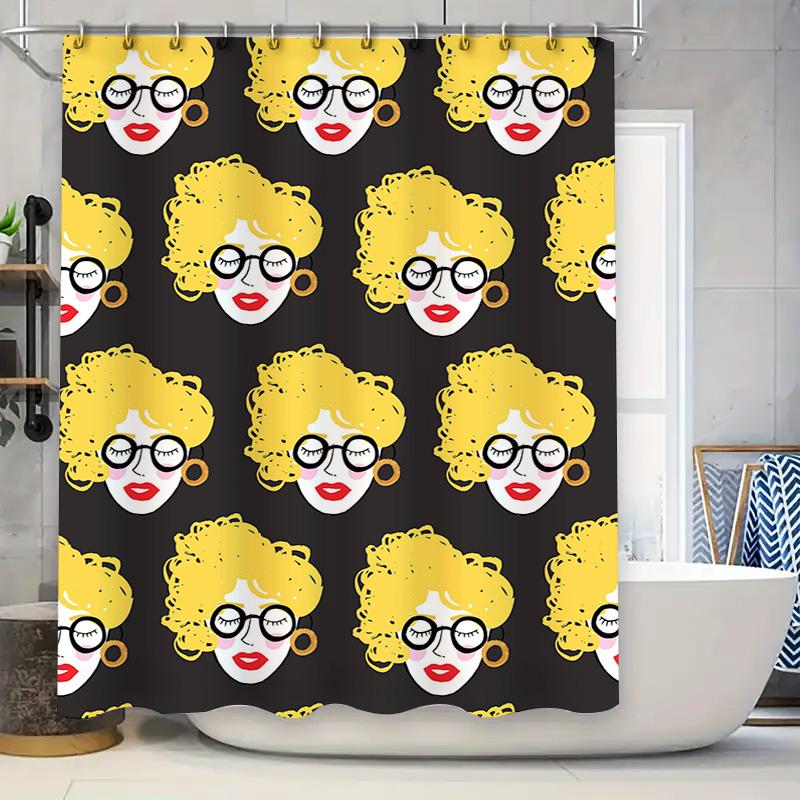 

Yellow Floral Printed Shower Curtains Feminine Home Decor Bathroom Accessories for Girl s Bathroom Modern Waterproof Fabric Avai 90x180cm