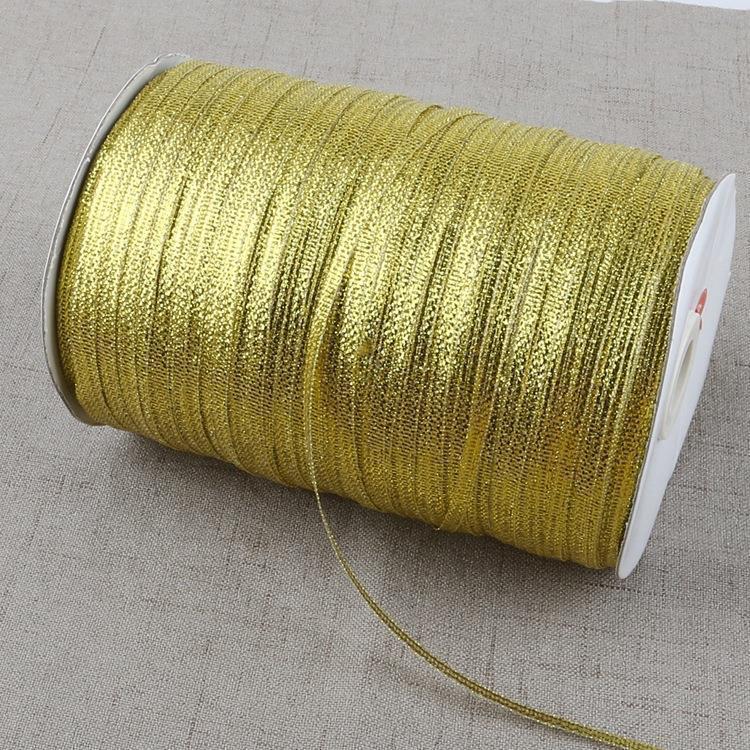 Silver & Gold Glitter Ribbon for Gift Box Packaging, DIY Materials, Earrings, Hair Accessories, and Hat Decorations