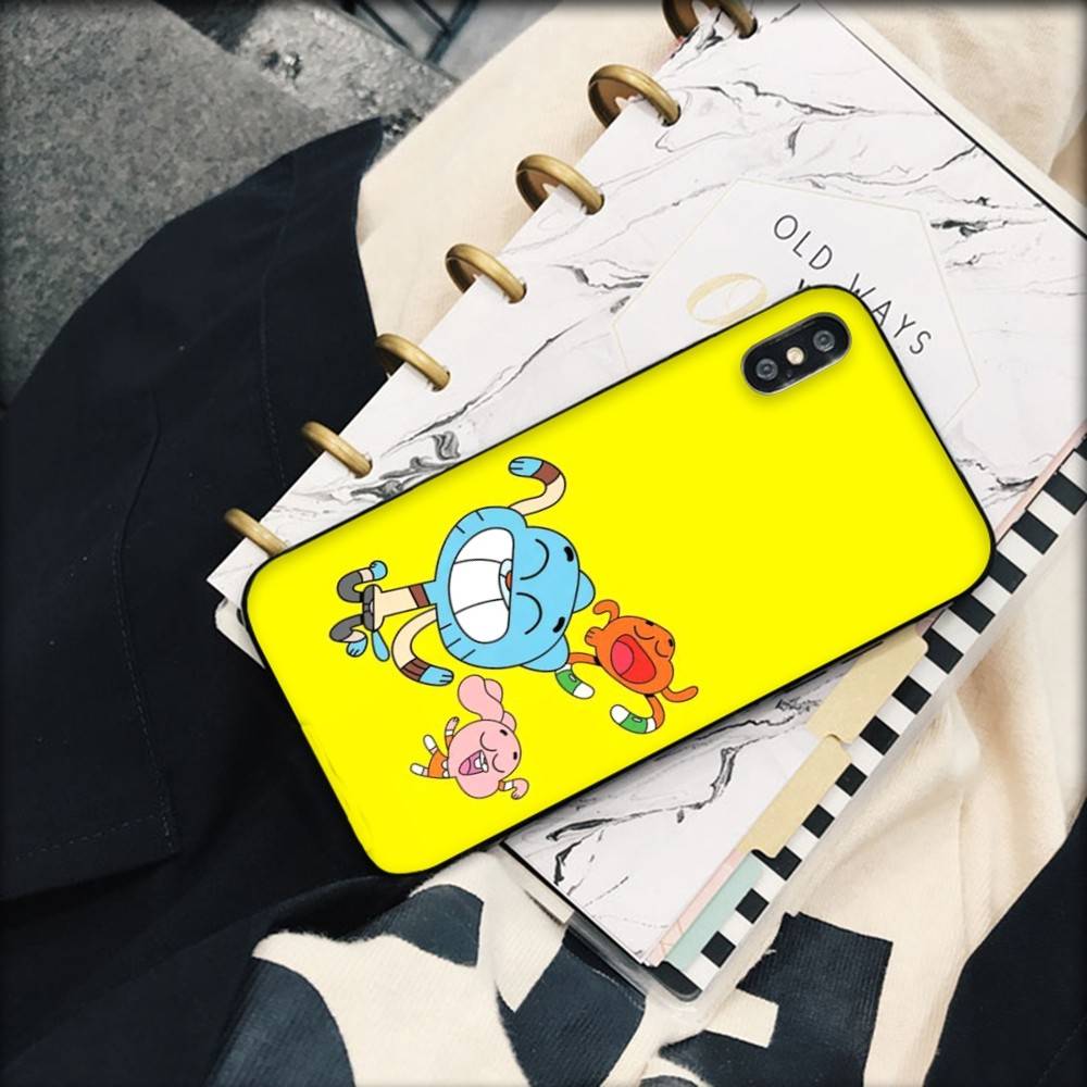The A-Amazing World Gumball Anime Phone Case For IPhone 17 16 14 15 13 12 11 Pro Max Plus Silicone Soft Cover