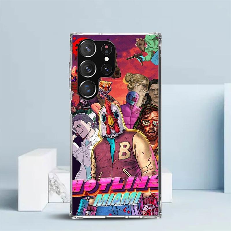 

Game Hotline Miami Soft Cover for Samsung Galaxy S25 Edge S26 S24 S23 Ultra Phone Case S22 S21 Plus S20 FE Print Pattern Shell G Samsung S20 Ultra
