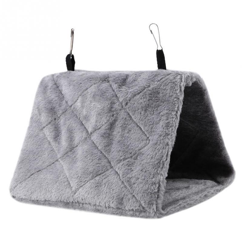 Soft Plush Hammock Hanging Cage Tent For Birds Winter Warm Bed Pet Toy