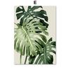 Green Plant Monstera Scallop Boho Abstract Flower Nordic Wall Art Canvas Painting Posters Prints Pictures for Living Room Decor No Frame