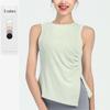 Women's Quick-Dry Sleeveless Sports Vest - European and American Style, Lightweight Breathable Yoga and Fitness Wear