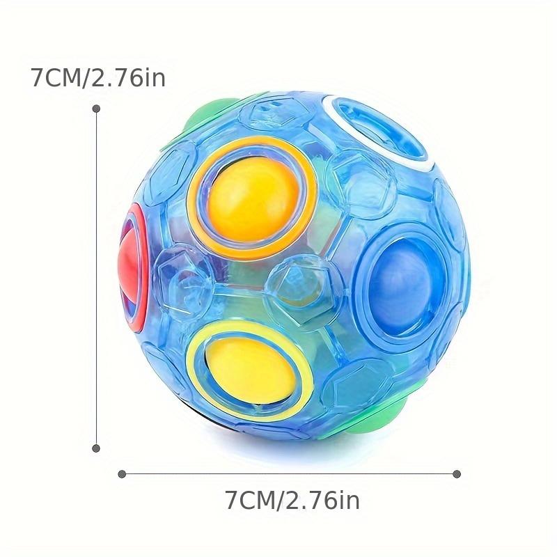 1Pcs Energetic Rainbow Balls Building Blocks Toys - 12 Hole Pressing Design, Interactive, Novelty Playset for Fun and Learning