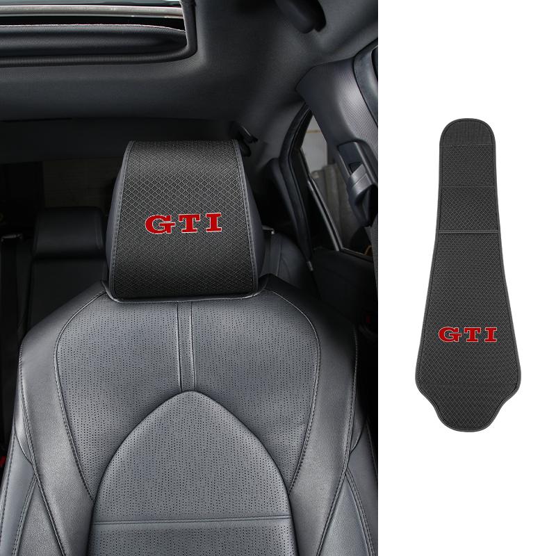 PIG1 Car Seat Ice Silk Headrest Pillow Case Storage Bag For Volkswagen VW GTI Golf 4 6 7 Tiguan Passat B5 B6 B7 CC Jetta MK5 MK6 Polo