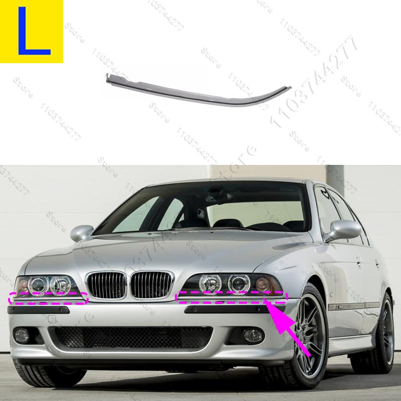 Для 1996-2003 Chass E39 BMW 525i 528i 530i 540i 540iP M5 Отделка нижней молдинговой накладки фары 5113809 5113810 Left 51138168809