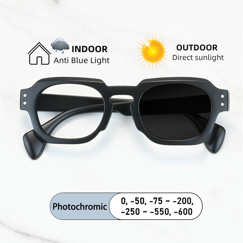 Retro Square Classic Rice Stud Frame Myopia Glasses Anti Blue Light Computer Women Near Sight Eyewear Prescription