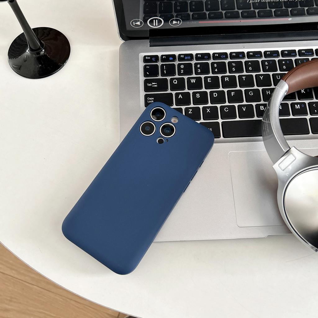 For Apple 16 ProMax Solid Color Phone Case for IPhone 15 All Inclusive Anti Drop 14 in Card Soap Case