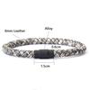Noter Mens Leather Bracelet Bangle Black Magnet Buckle Matching Stackable Braslet Leisure Accessories Pulsera Hombre Jewelry