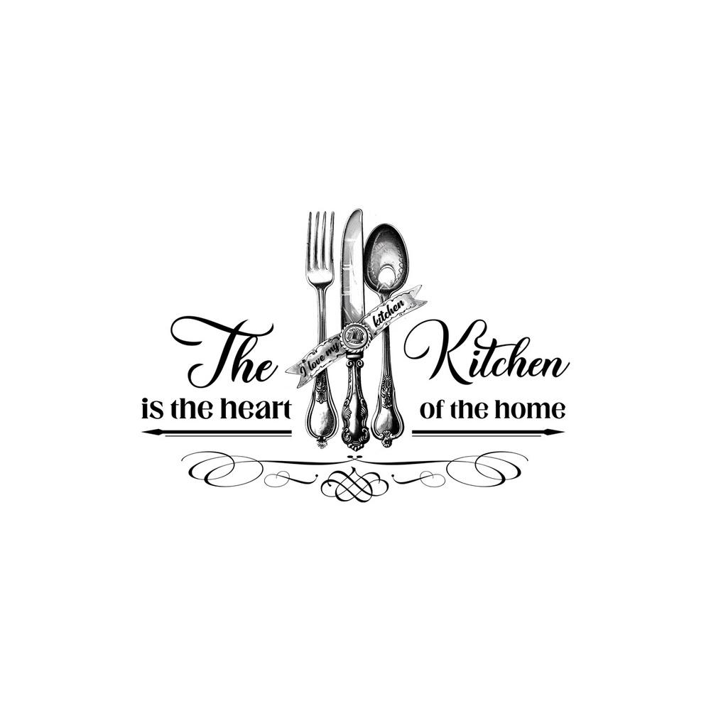 Kitchen Wall Sticker Fork Wall Decal Peel-and-Stick