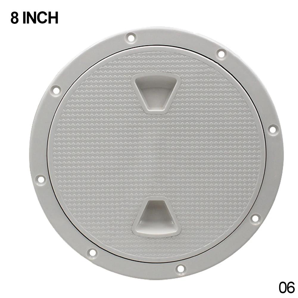 ABS Round Deck Inspection Access Hatch Cover Plastic White Black Boat Screw Out Deck Inspection Plate For Yacht Marine 4/6/8inch 3