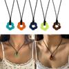 Bunte Blumen-Anhänger-Halskette für Frauen Freundin Geschenk Harajuku Harz Pflaumenblüte Choker Jahrestag Y2K Schmuck 2026 Trend