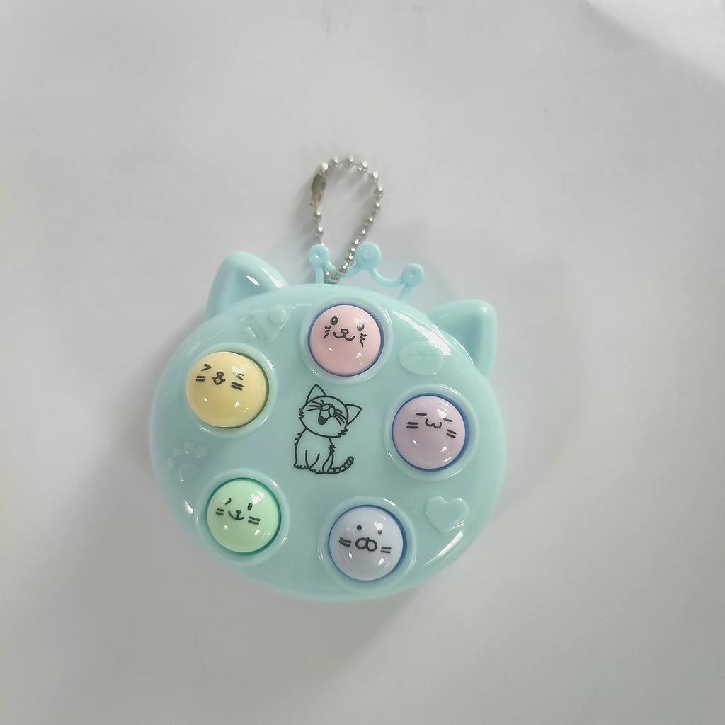 NEW Kawaii Fidget Toys Whack a Mole Keychain Simple Dimple Fidget Board Portable Antistress Decompression Toys for Children
