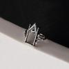 Beautiful Gothic Castle Shape Rings Electroplating Copper Retro Novel Rings