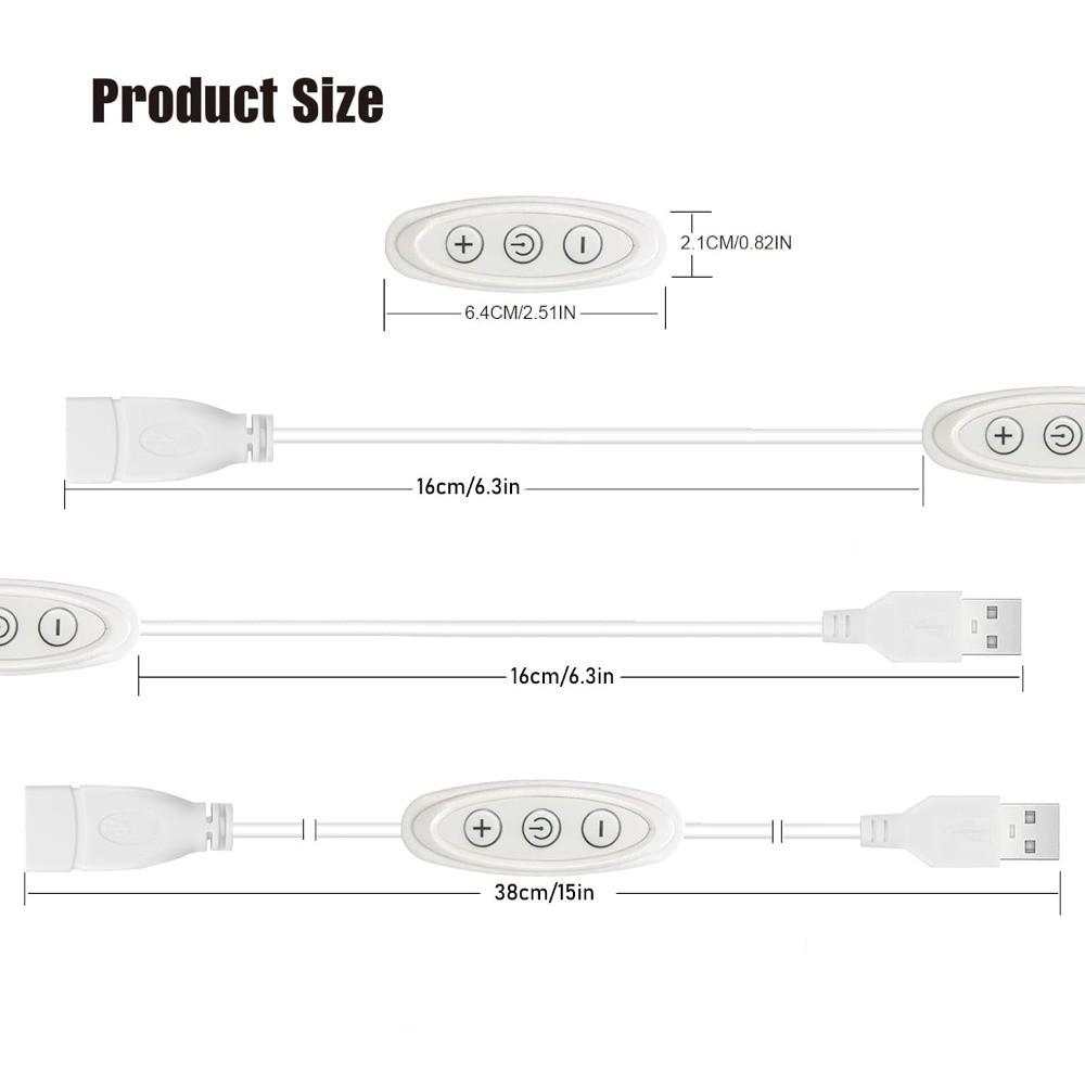 5V 2A USB Dimmer Switches 8-Level Dimming Power Cable Durable LED Light Dimming