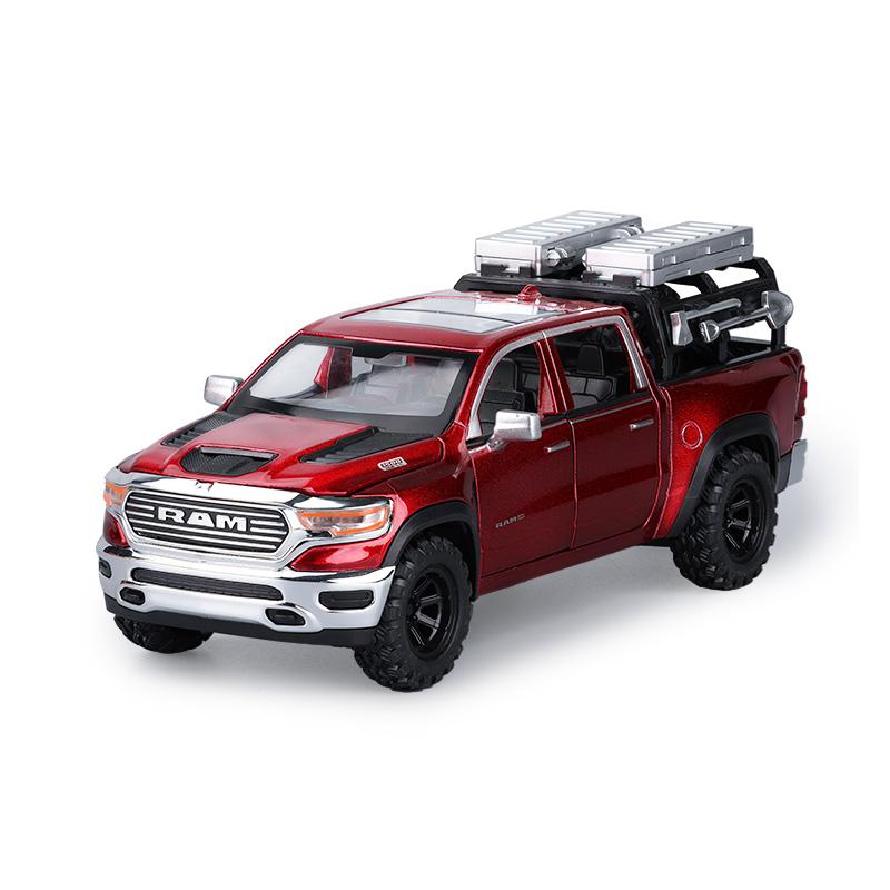 1:32 Simulation Dodge Ram Pickup Legierung Transportfahrzeug Modell Auto Dekoration Türen Können Öffnen Ton und Licht Geschenke