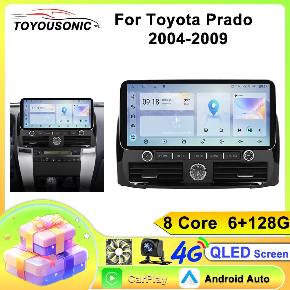 

Android Screen 12.3 INCH DSP RDS For Toyota Prado 2004-2009 Car Radio Multimedia Video Player GPS Carplay Stereo 8Core 4G+WIFI 8 core 6GB+128GB
