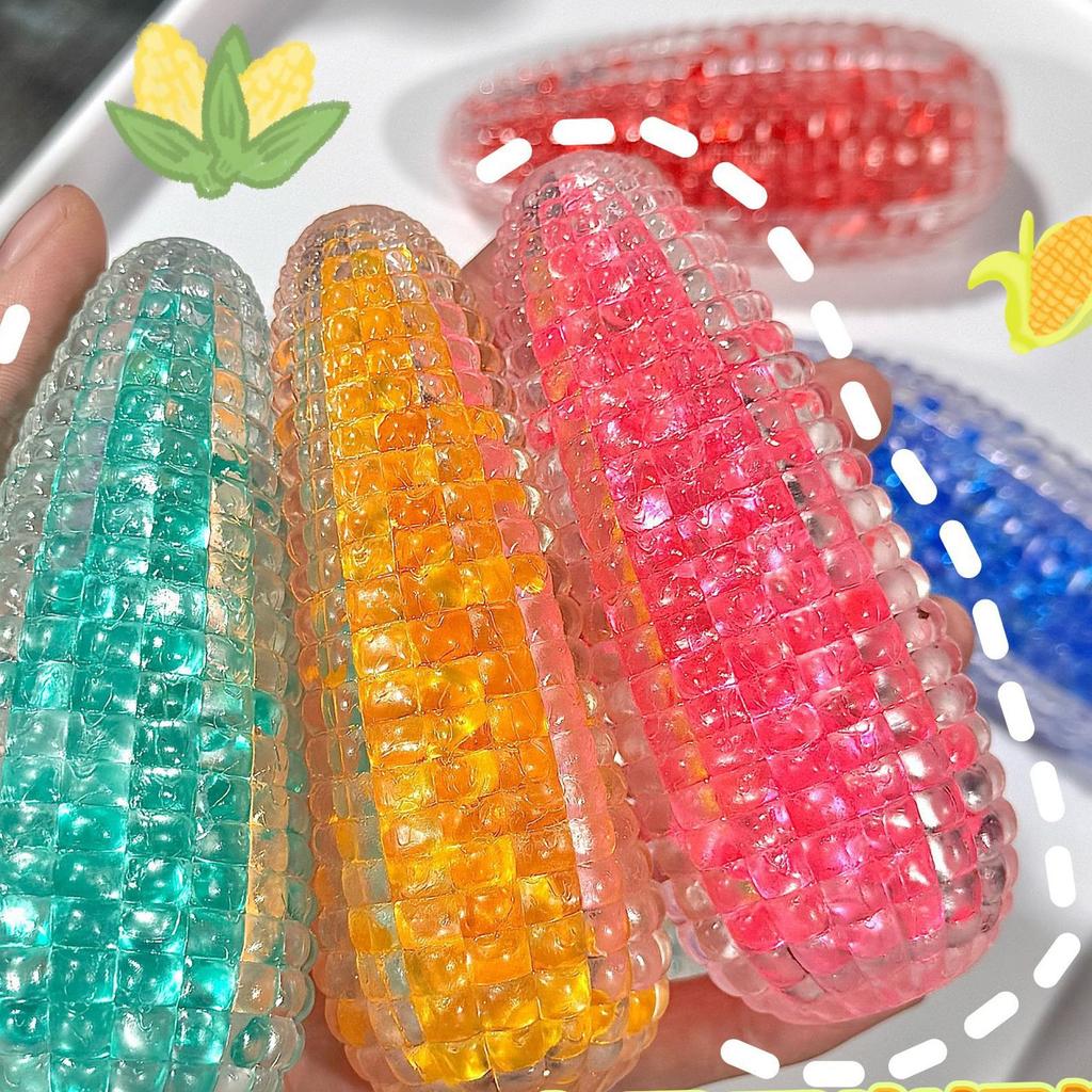 Anxiety Relief Squeeze Toy Corn Toy Sensory Focusing Tool For Autism Stress Relief Kids Adult Nontoxic Waterproof Design