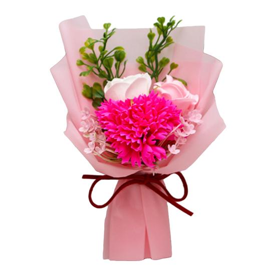 Soap Flower Bouquet Scented Artificial Carnation Rose Flower Bouquet for Women Mom Wife Best Friend Birthday Christmas Valentine's Day