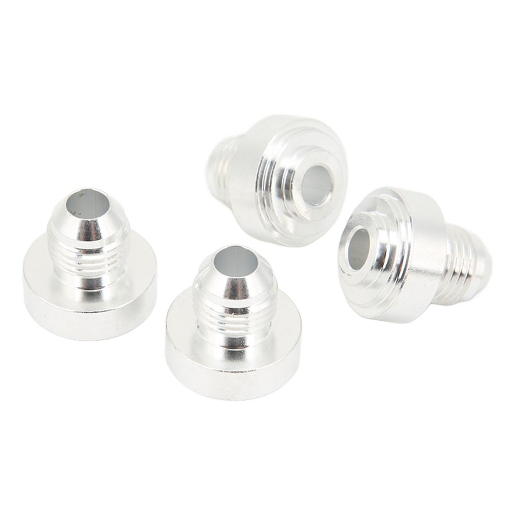 4pcs AN6 Male Billet Aluminum Alloy 9/16‑18in Diameter 6AN Thread Male Billet Replacement Weld In Fitting Bung