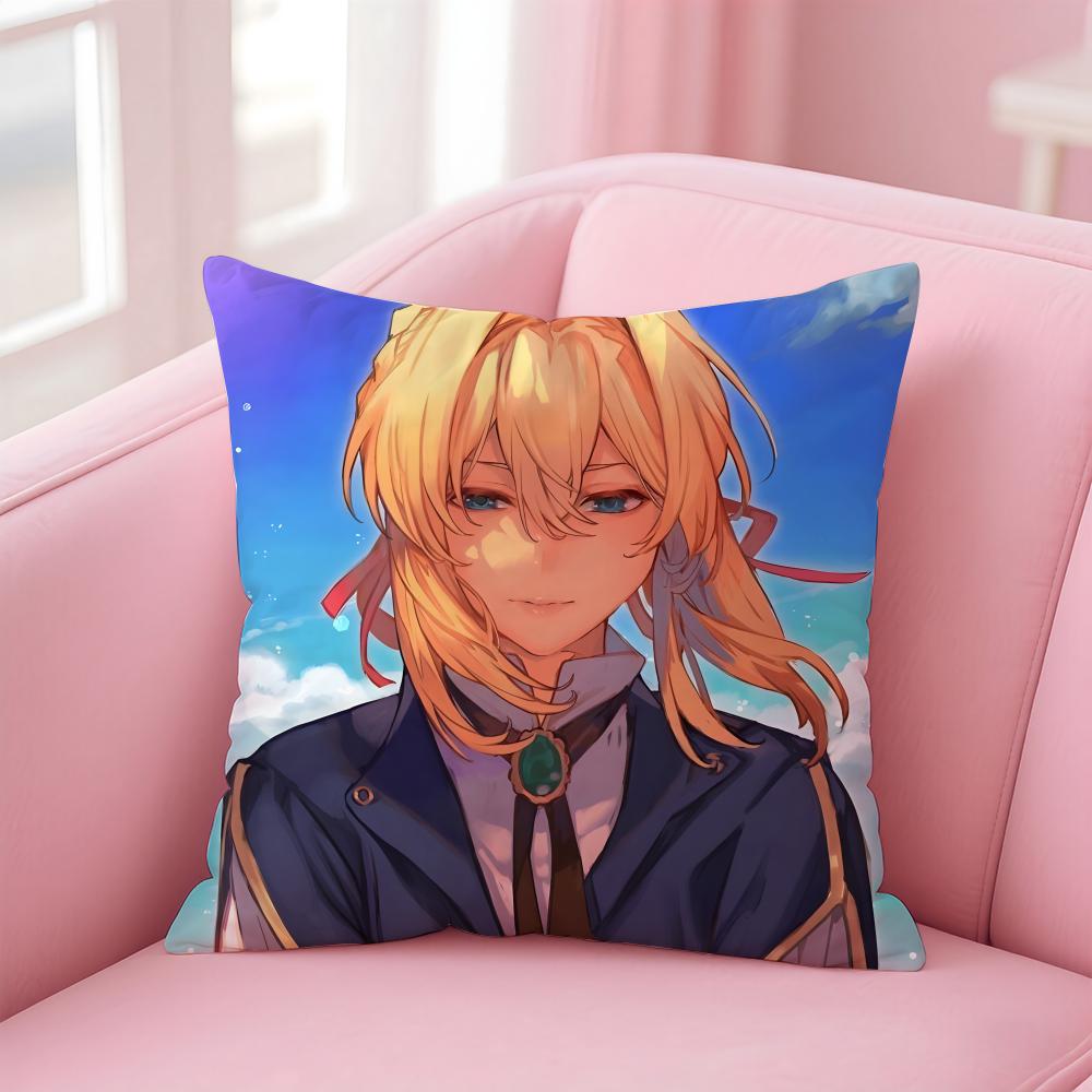 V-Violet E-Evergarden АНИМЕ Наволочка на подушку Удобная Двусторонняя Наволочка Идеально подходит для Автомобиля Дивана Спальни и Не Только 30cmx30cm