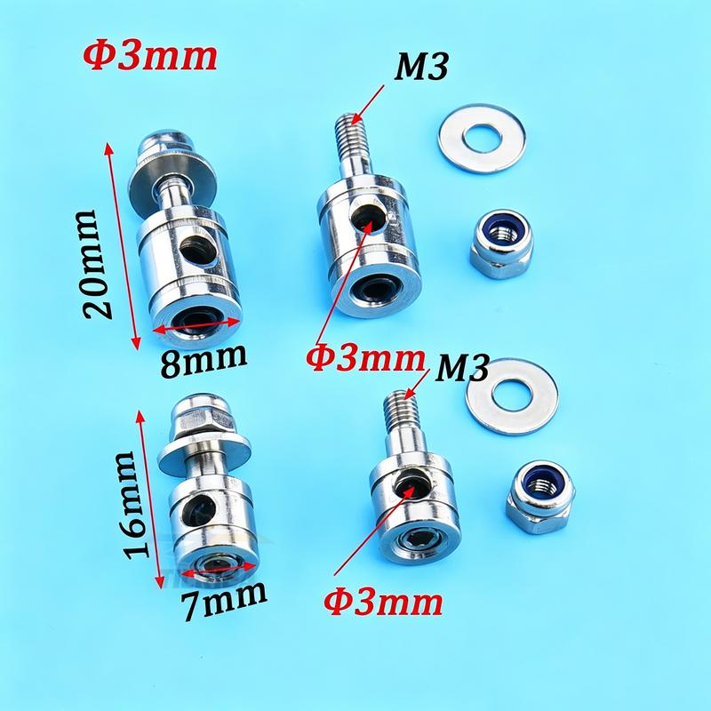 10PCS RC Airplane/Boat Push Rod Connector Adapter Linkage Stoppers D2.0mm/D3.0mm For Connecting Servo Arm and Pull Rod