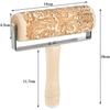 Wood Embossed Rolling Pins 3D Engraved Rolling Pin, Push Style Metal Bearing