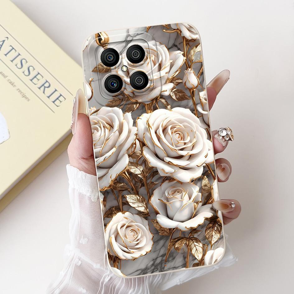 For Honor X6 X8 5G Case Popular Flower Bowknot Soft Silicone Shockproof Bumper For HonorX8 HonorX6 TFY-LX1 VNE-LX1 VNE-N41 Cover
