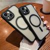 Clear Magnetic Phone Case For iPhone 17 Air 16e 16 15 14 13 12 Pro Max 17 16 Pro 11 For Magsafe Wireless Charge Hard Matte Cover