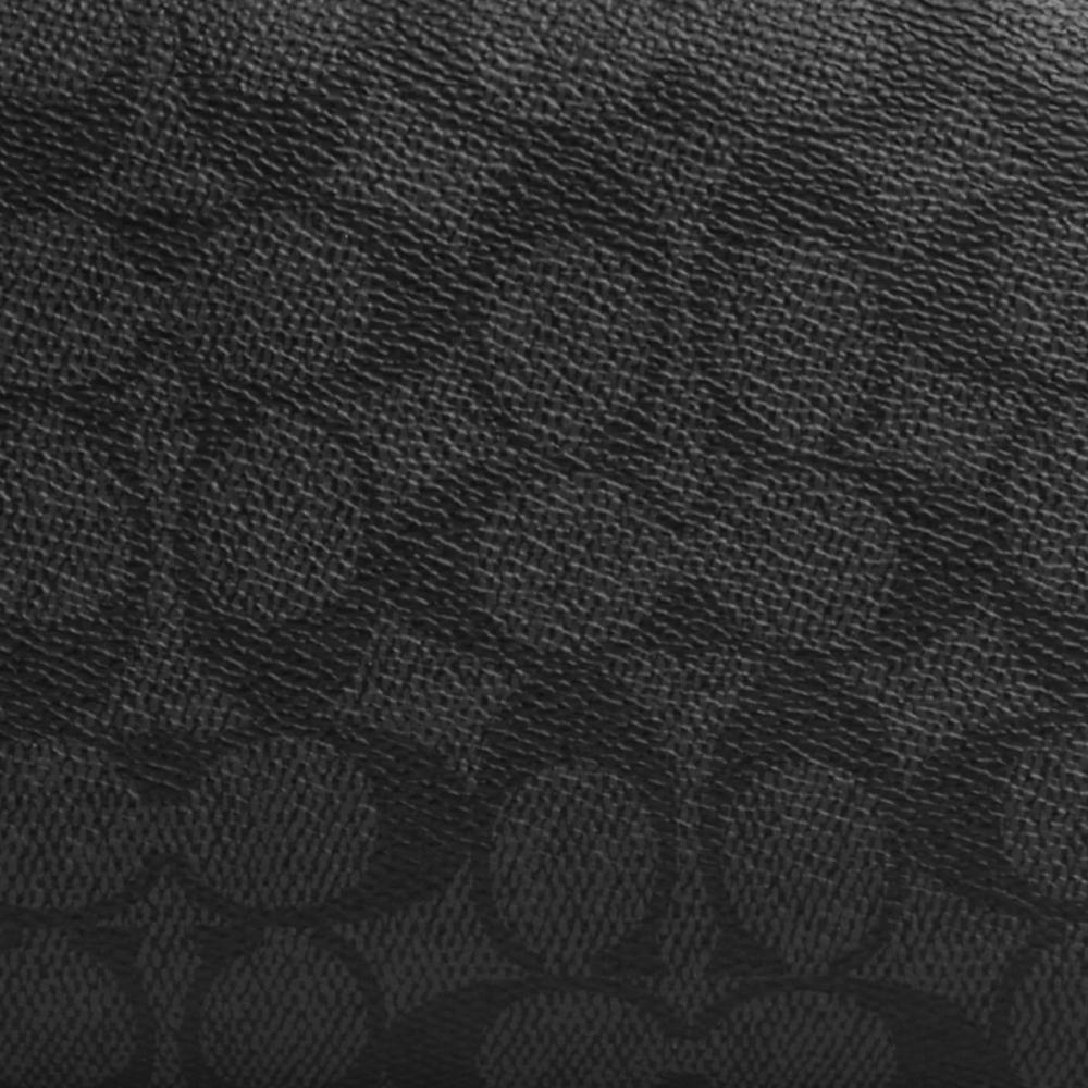 Coach Small Travel Kit In Signature Canvas Gunmetal Charcoal Black