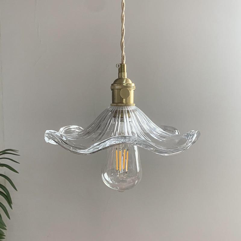 Nordic Style Simple LED Pendant Light Fixtures Bedroom Living Room Bar Colorful Glass Copper Hanging Lamp Lights