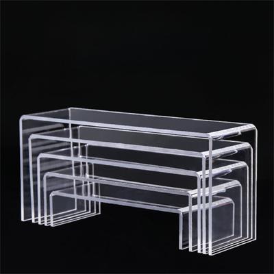 3pcs/set U Shape Acrylic Display Stand Exhibition Use Display Holder Jewelry Showcase Holder Transparent Model Display Rack Shop