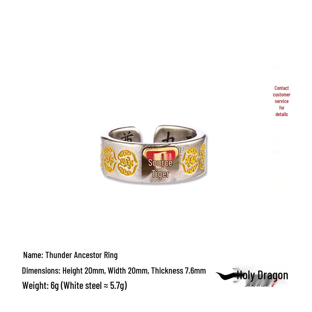 Original Unisex Lei Zu Hui Daoist Openable Ring - Handmade Cultural Design Accessory