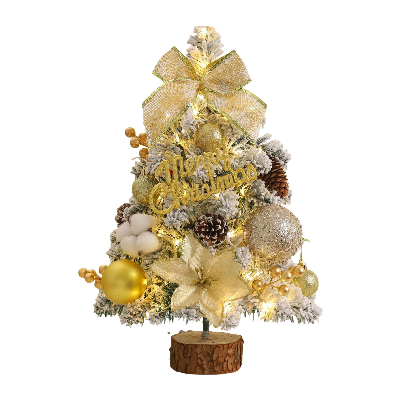 

Christmas Tree Table Ornaments, Christmas Atmosphere Gifts With Lights, Christmas Party Decorations One Size жёлтый