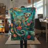 1PC Bohemian Kinkajou Art Print FlAannel Blanket, High quality Comfortable for All Seasons, Home Decor, Warmth and Comfort