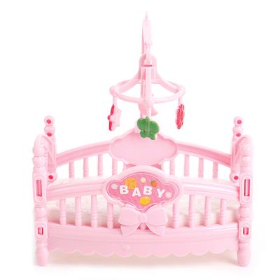 Çocuklar Kızlar İçin Mini Beşik Yatak Ve Ahşap At Bebek Evi Dekor Hediyesi