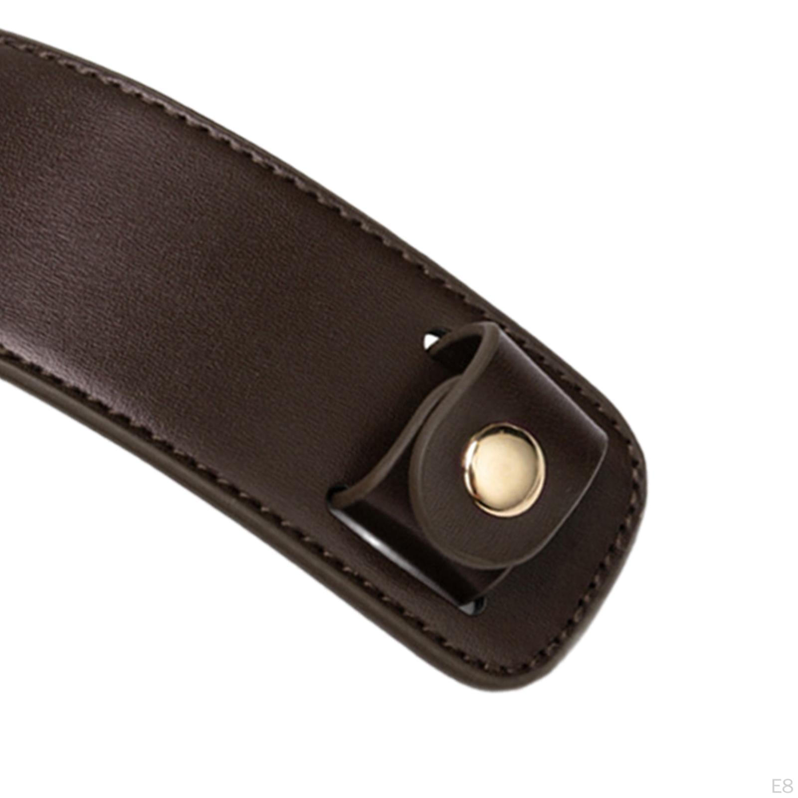 Кожаный плечевой ремень Съемная замена для рюкзаков Сумка-тоут темно-коричневого — фото 6