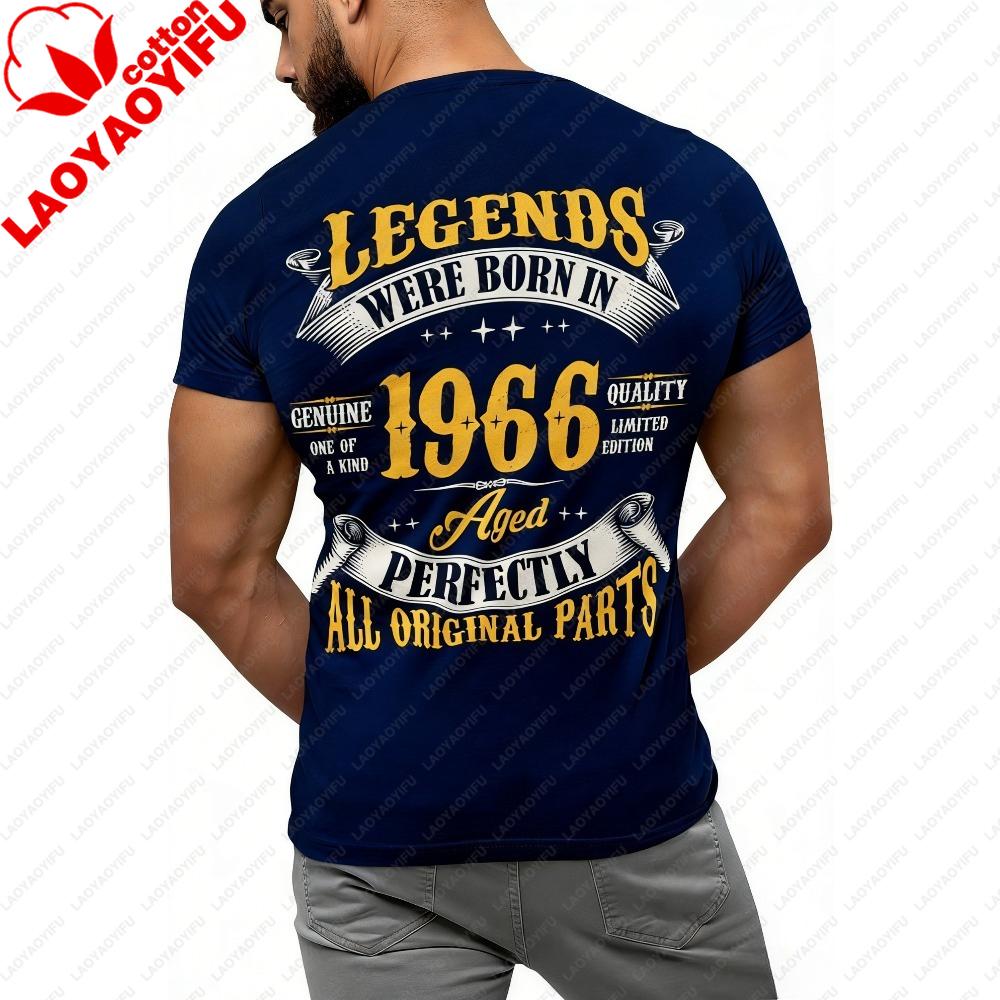 Birthday Shirt for Men Legends Were Born In 1986 or 1966 Tshirt 40 Years Old and 60 Years Old Mens Vintage Tee Backprint Tshirt