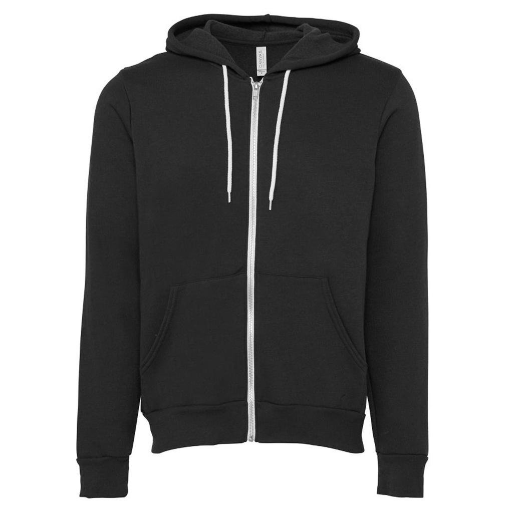 Canvas Unixex Zip-up Polycotton Fleece Hooded Sweatshirt / Hoodie